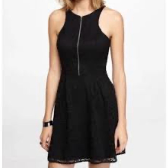 Express Dresses & Skirts - Express Lace Overlay Skater Dress